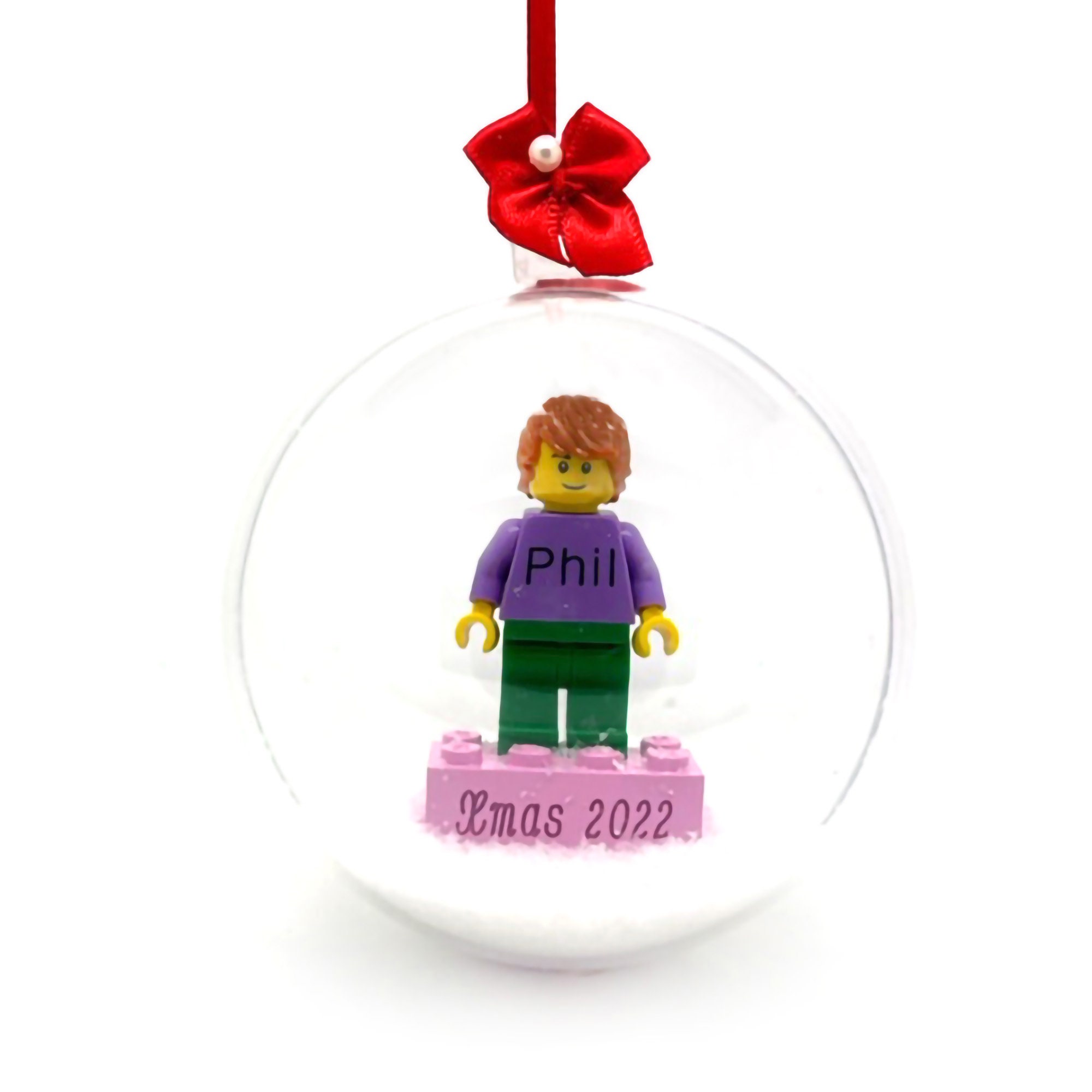 Personalised lego online christmas bauble