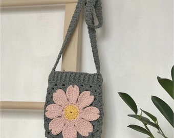 Mini sac stylé et tendance pour téléphone, sac éco été, fait main, cordon en coton, style bohème tendance