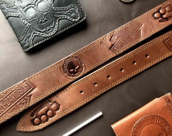 harley davidson mens leather belts