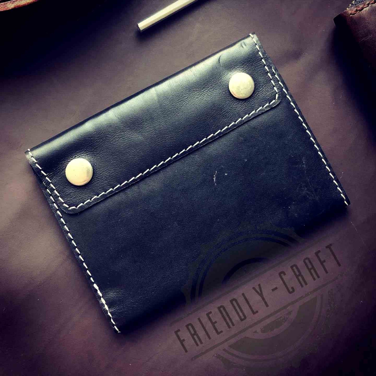Jack Daniels wallet for men genuine leather. Gifts for bikers Etsy