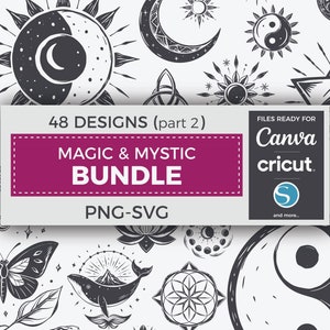 Isoteric Mystic Designs, Magic Symbols, Magical Clipart, Occult Symbols,  Mystic Element Bundle, Magic Symbol Set, Big Bundle SVG PNG