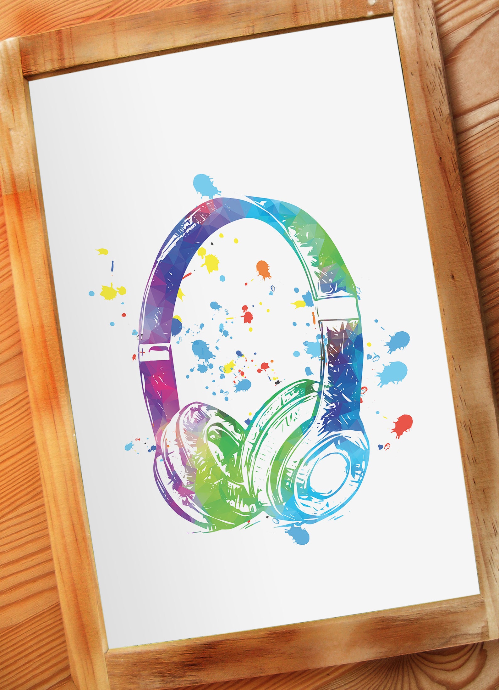 Headphones Music Pop Art Printable Digital Art Print Office Etsy