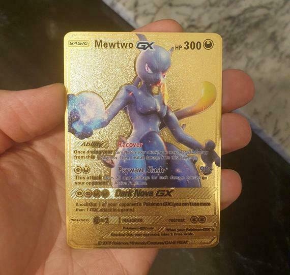 gold mewtwo pokemon card gold mewtwo pokemon card