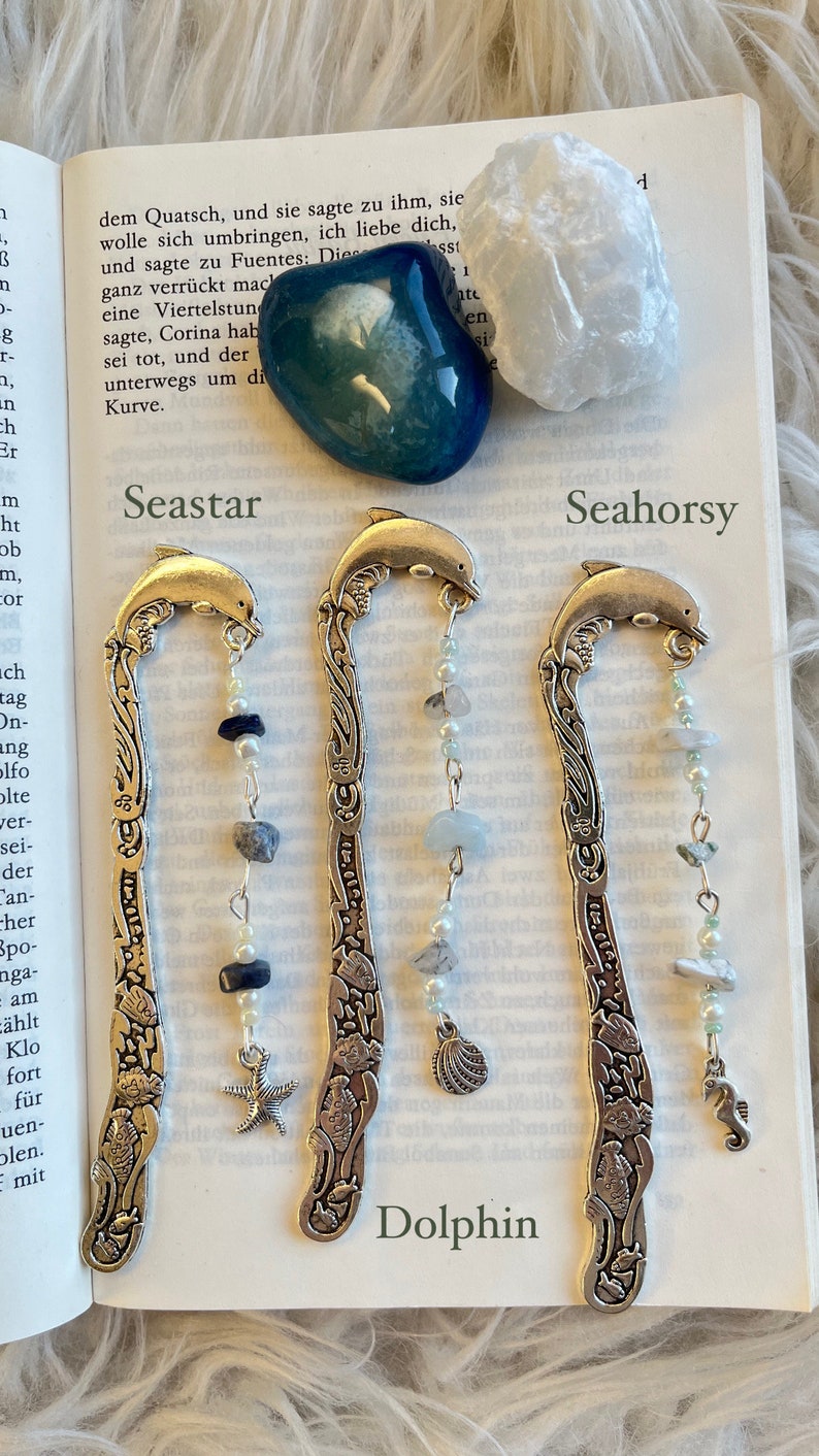 Fairytale bookmark silver with real gemstones image 7