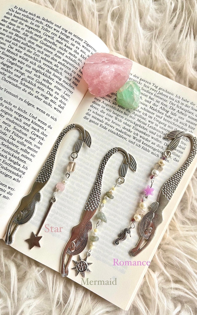 Fairytale bookmark silver with real gemstones image 8