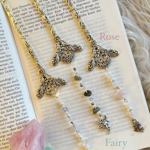 Fairytale bookmark silver with real gemstones image 6