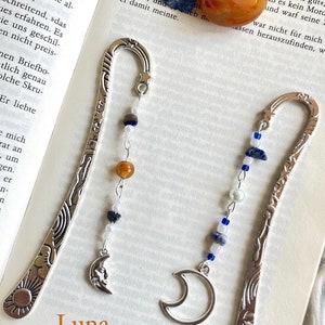 Fairytale bookmark silver with real gemstones image 2