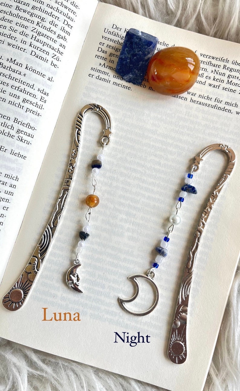 Fairytale bookmark silver with real gemstones image 2