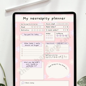 Süßer Pastell Tagesplaner für ADHS | ADHS Druckvorlage | Neurodianer Kalender |  sofort download