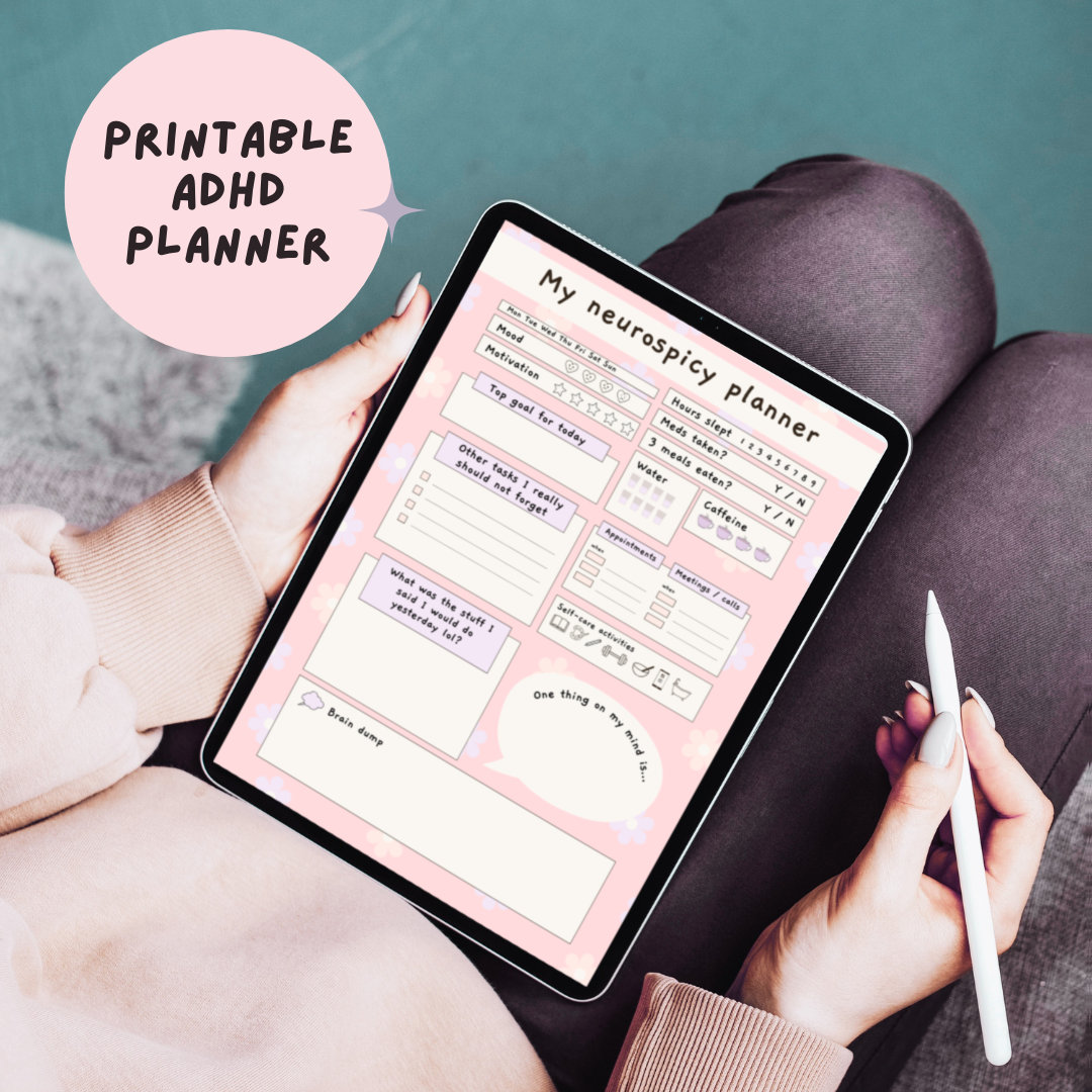 Cute Printable Pastel Daily Planner for ADHD | ADHD Printable Sheet ...