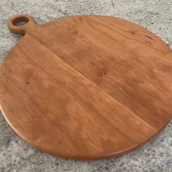 12" Round Beautifully handmade Cherry Charcuterie Board