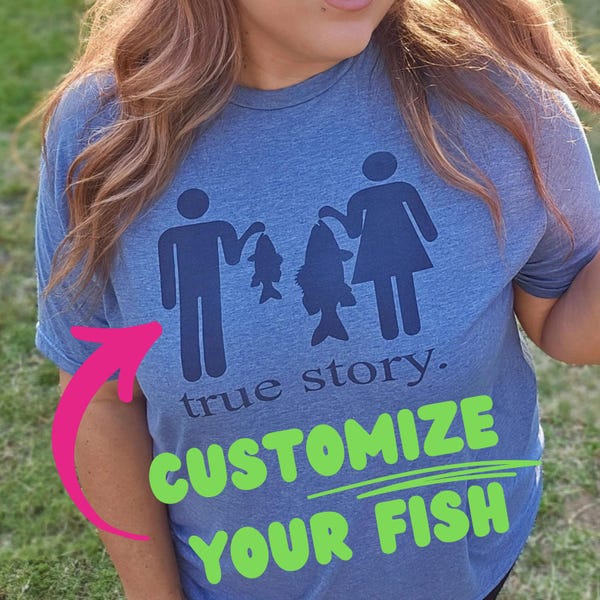 Camiseta sublimada con la historia real de las niñas que atrapan peces más grandes para los entusiastas de la pesca: lubina, lucio, langosta, dorado, trucha, pez perca, bagre y atún