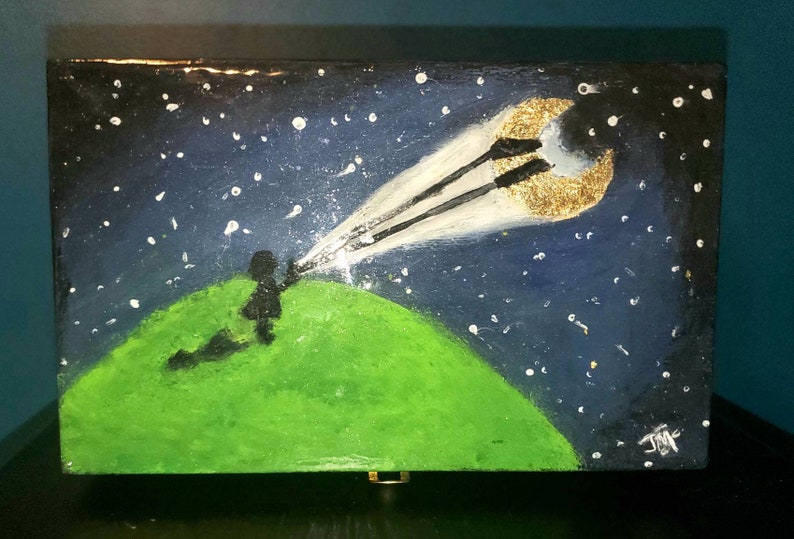 Hand painted Trinketjewelry box I/'ll give you the moon