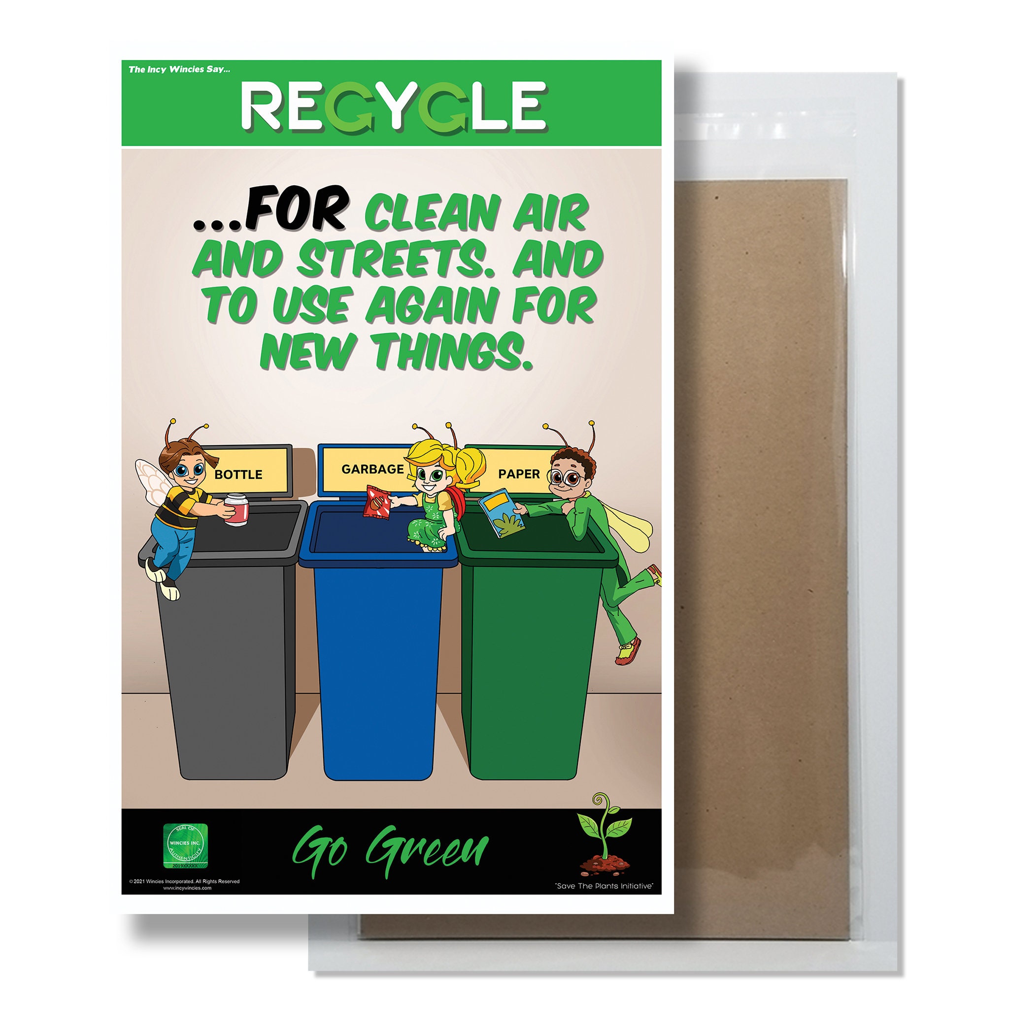 Kids Environmental Posters Recycle Poster Recycling Etsy UK
