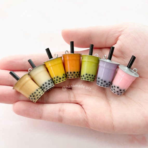 Boba Milk Tea Keychain Bubble Boba Tea Charm Cute Boba Etsy Australia