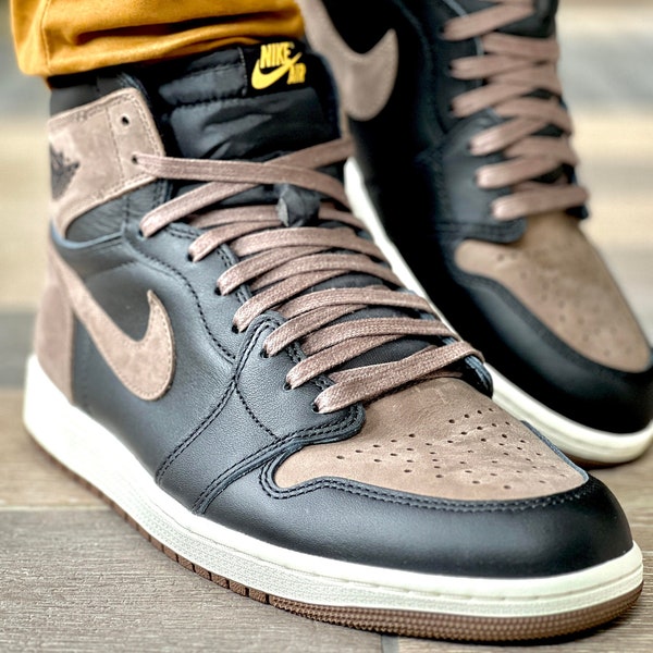 Waxed MOCHA Laces For Air Jordan 1 Available In Different Sizes - Palomino BROWN Nike SHOELACES