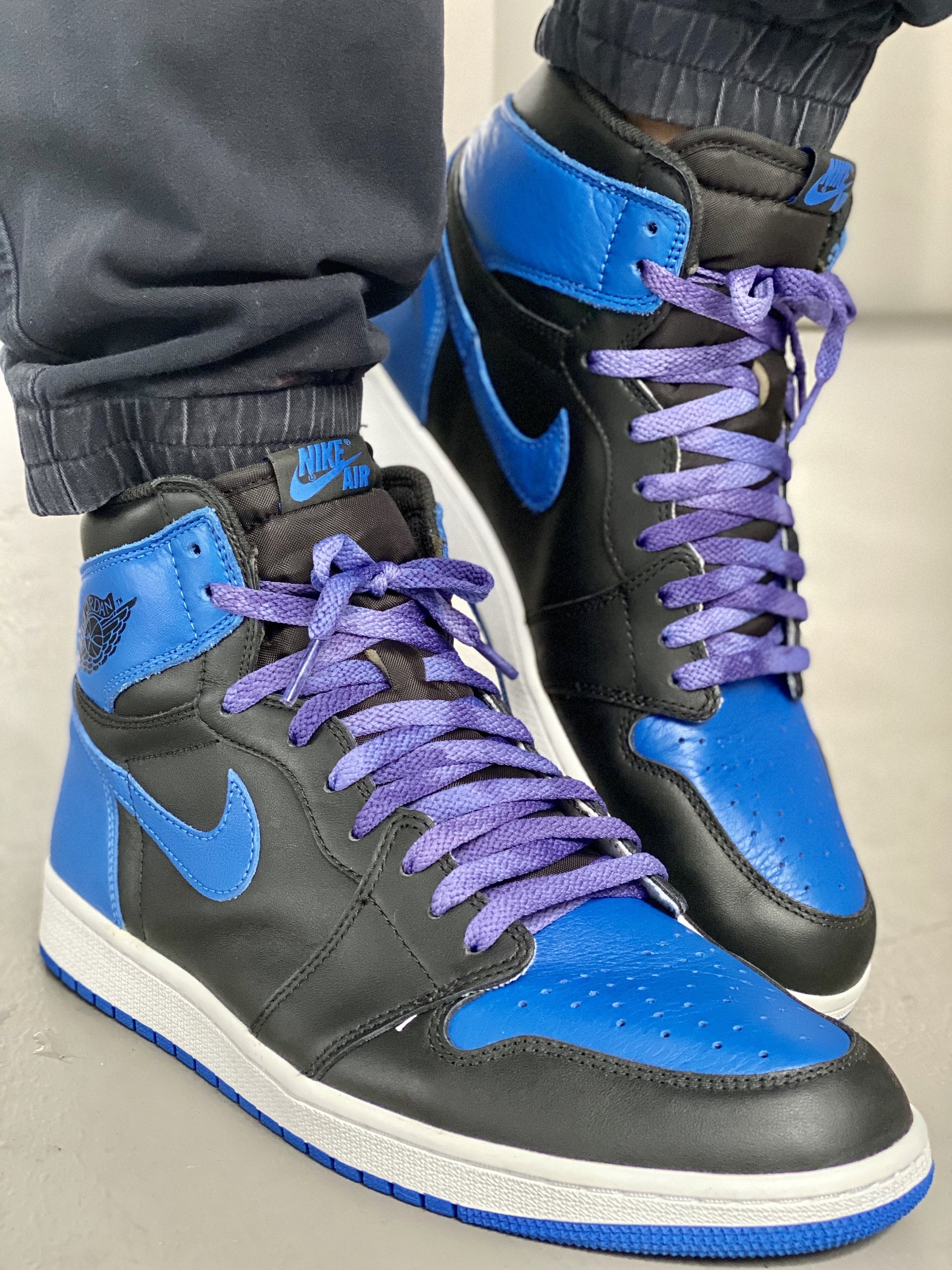 blue jordan 1 laces