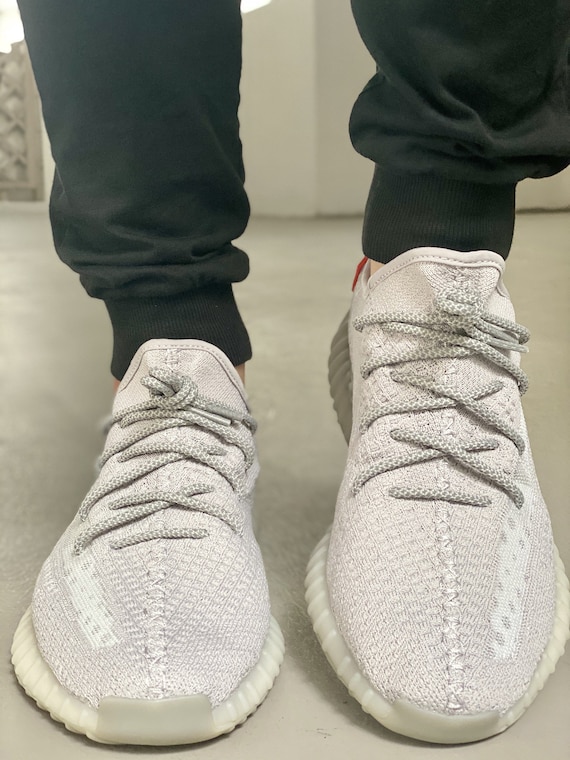 3M Reflective Rope Laces Static Tail Light Grey for Yeezy Boost