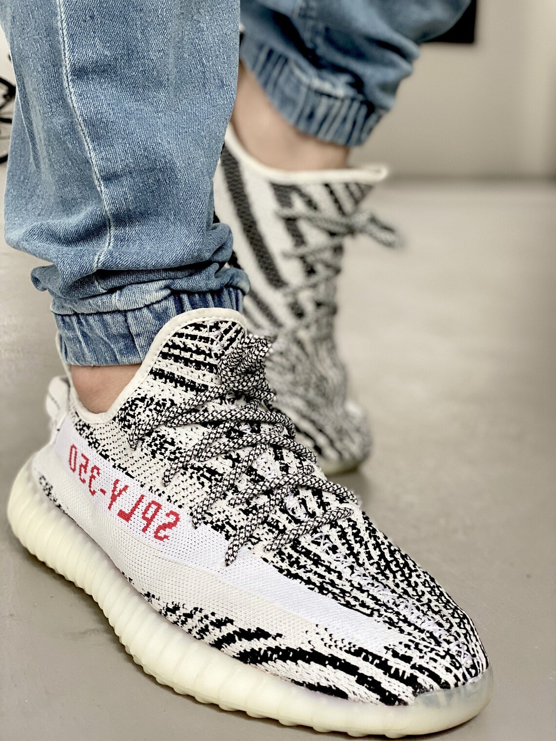 3M Reflective Rope Laces V2 ZEBRA Black / White - Etsy