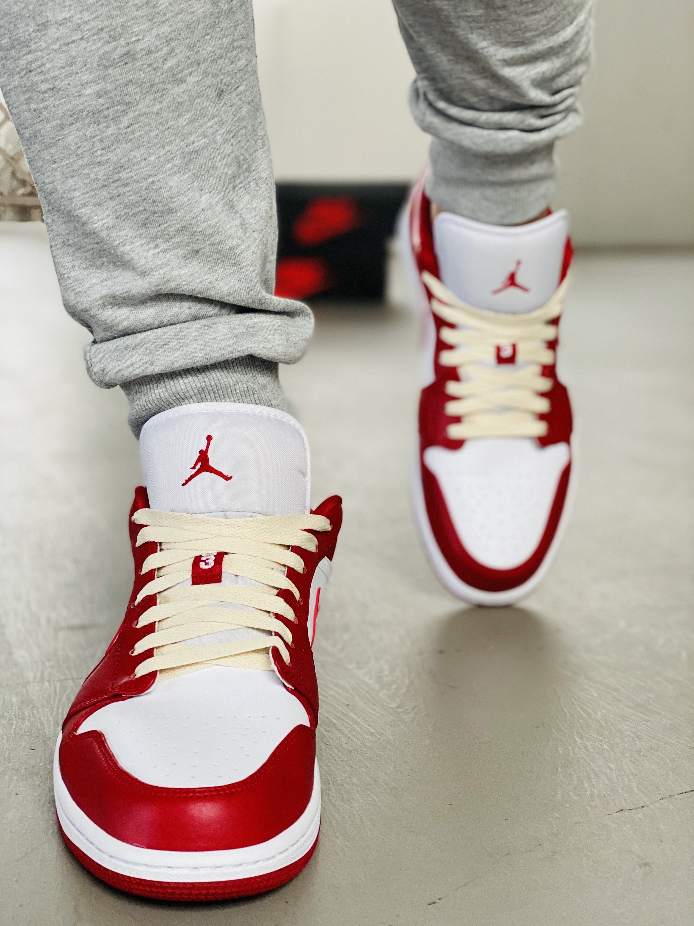 BASICS Flat Thin Laces Cream Air Jordan 1 AJ1 Air Force 1 | Etsy