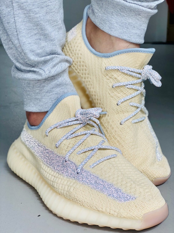 3M Reflective Rope Laces V2 Linen Blue for Yeezy Boost 350 V2