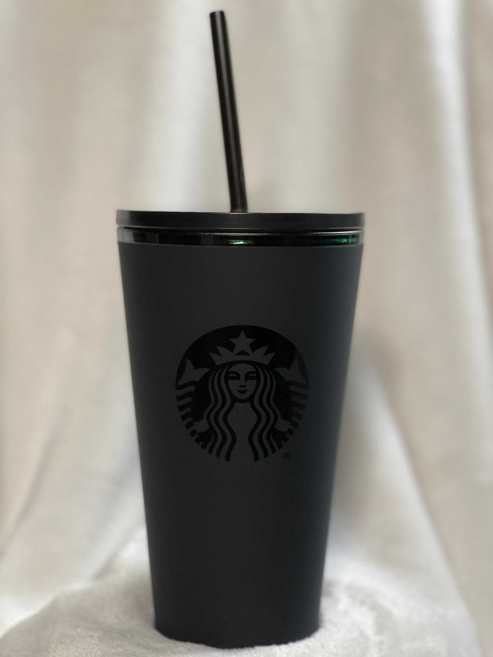 Black Matte Original Starbucks 16oz Cup with Straw Etsy