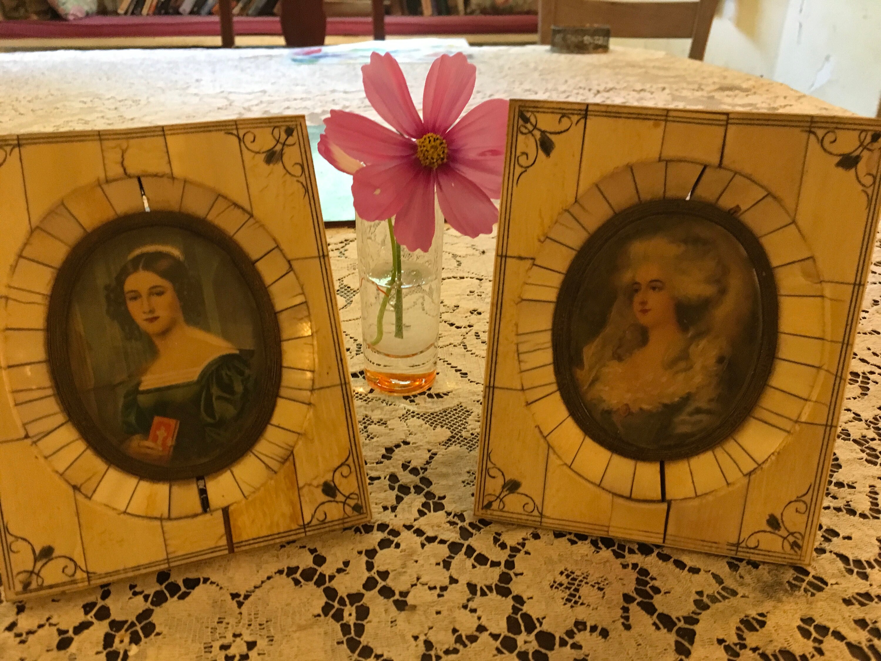 Pair Antique Ivory Picture Frames Etsy