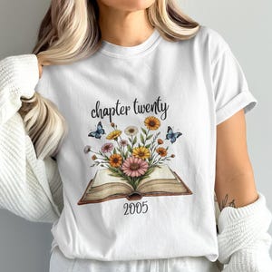Chapter Twenty PNG, 2005 Clipart, Open Book Png, Floral Book Png, Butterfly Png, Sublimation Png, Digital Download