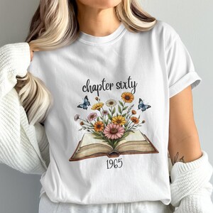 Chapter Sixty PNG, 1965 Clipart, Book Png, Floral Book, Butterfly Png, Sublimation Png, Digital Download