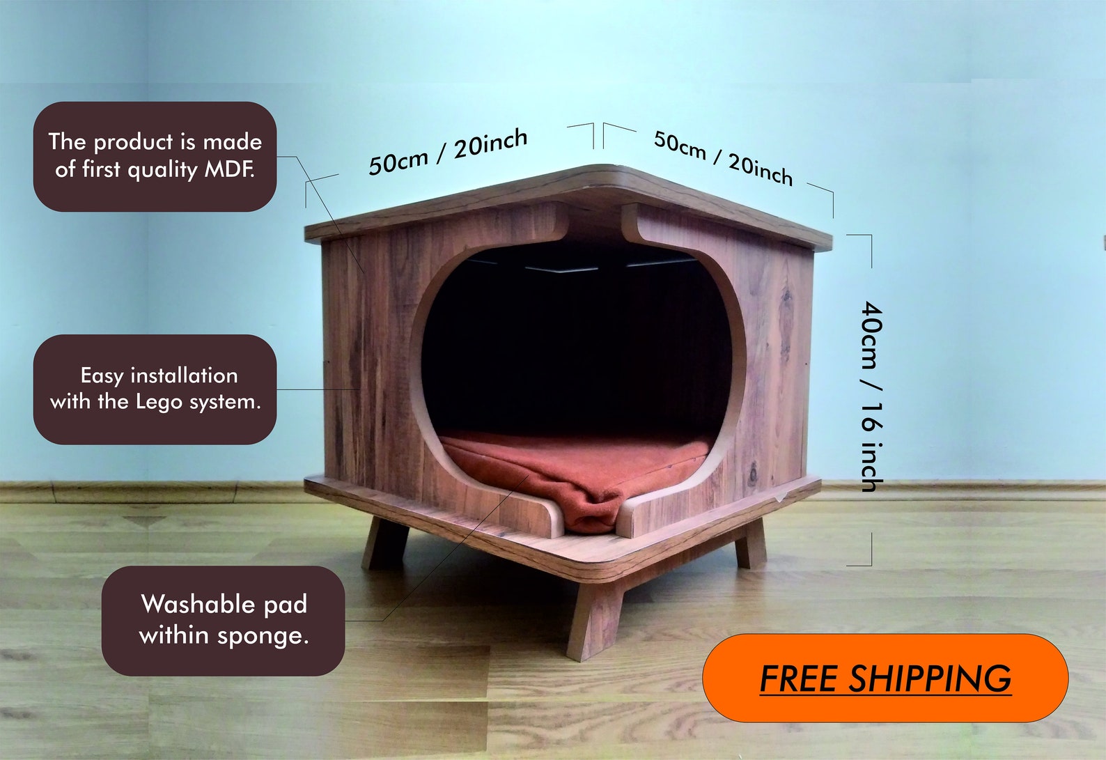 Wooden Cat Bed Wooden Cat Furniture Wood Cat Bed Wooden Cat Etsy