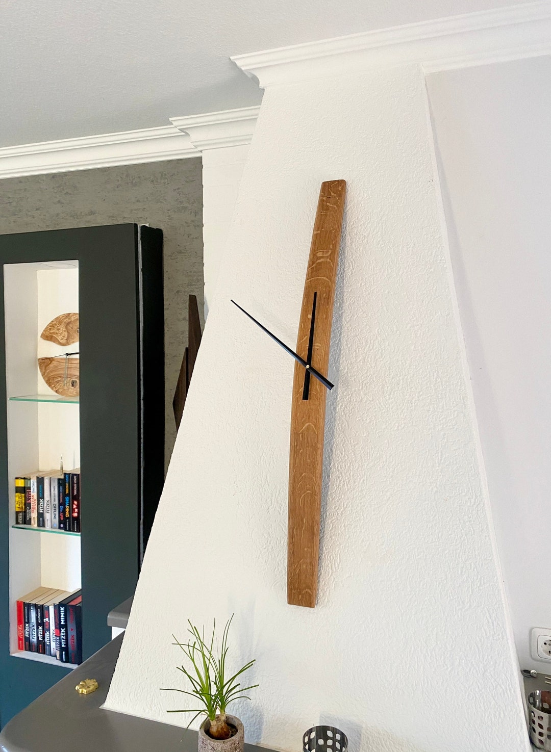 Stave Clock Barrel Stave Wall Clock - Oiled Oak - Etsy