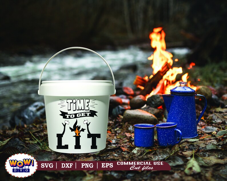 Camp Bucket Svg Bundle Svg Eps Dxf Png Cutting Files for Etsy Canada