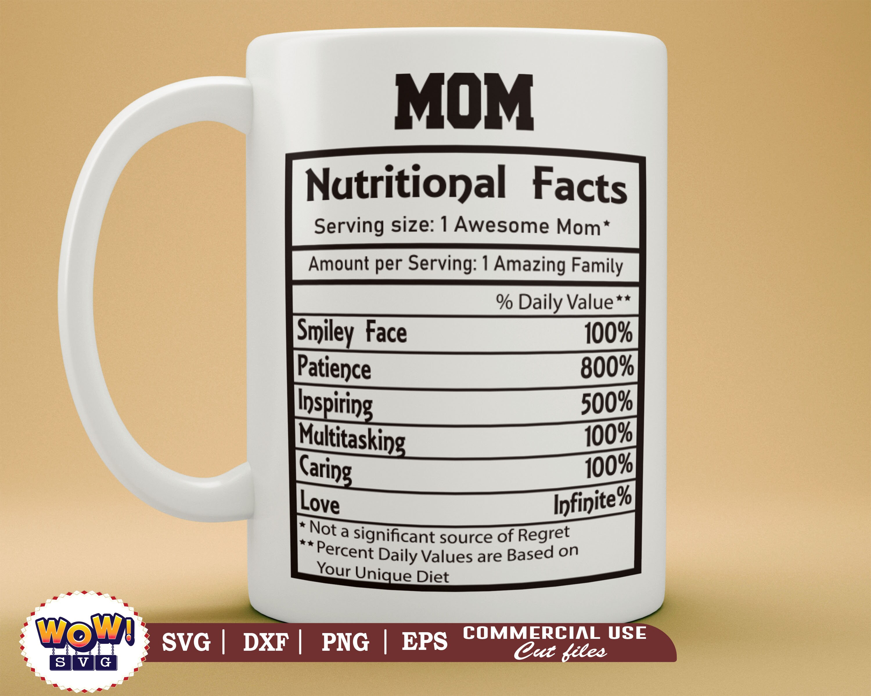 Mom Nutrition Facts Svg Family Nutritional Facts Nutritional Etsy