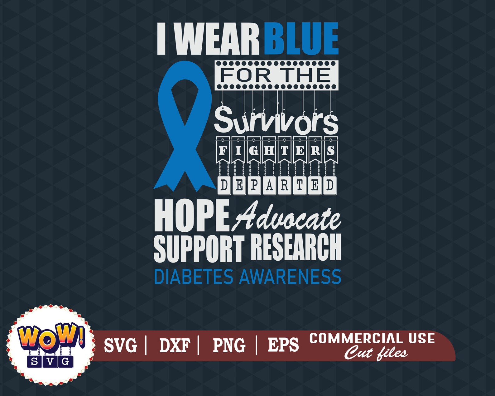 In November We Wear Blue Svg I Wear Blue Diabetes Awareness Etsy