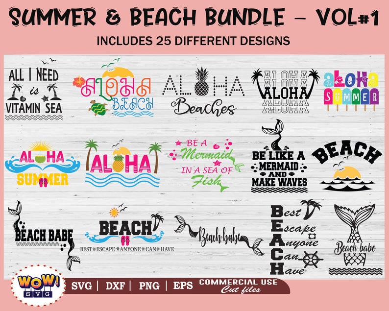 Download Beach monogram bundle svg dxf png summer svg bundleBeach ...
