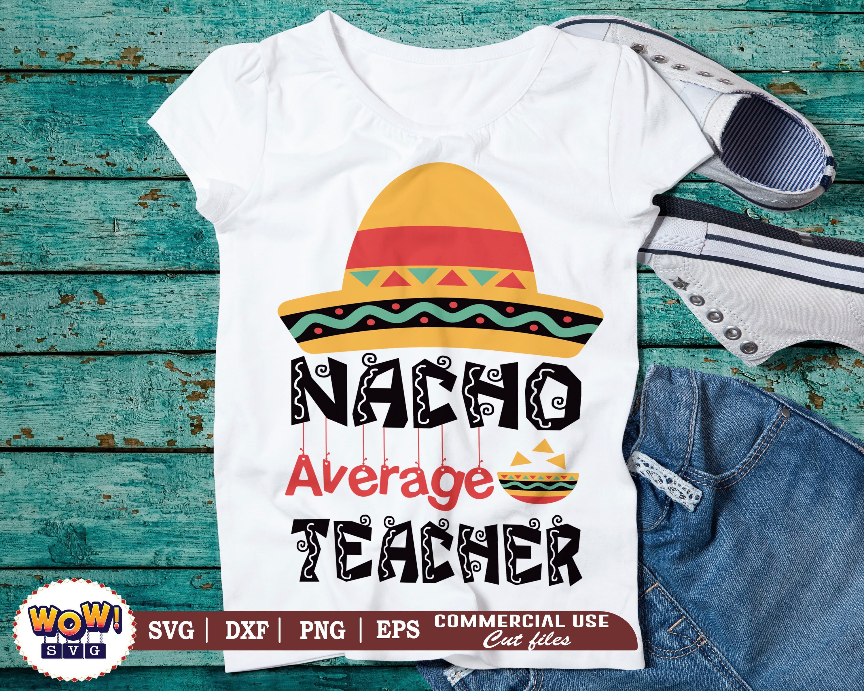 Download Nacho average teacher svg dxf png teacher svg files for | Etsy
