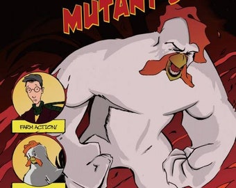 Pollo épico contra toro mutante