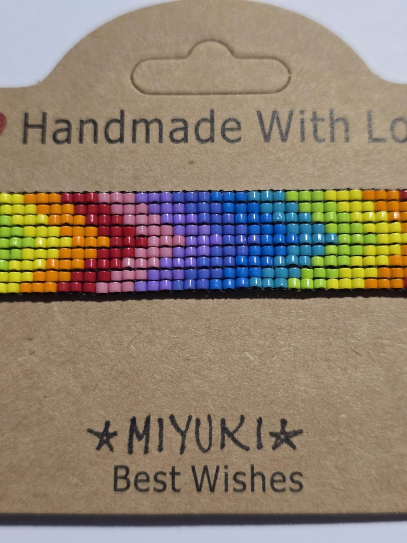 Adjustable Rainbow Miyuki Beaded Bracelet - Etsy