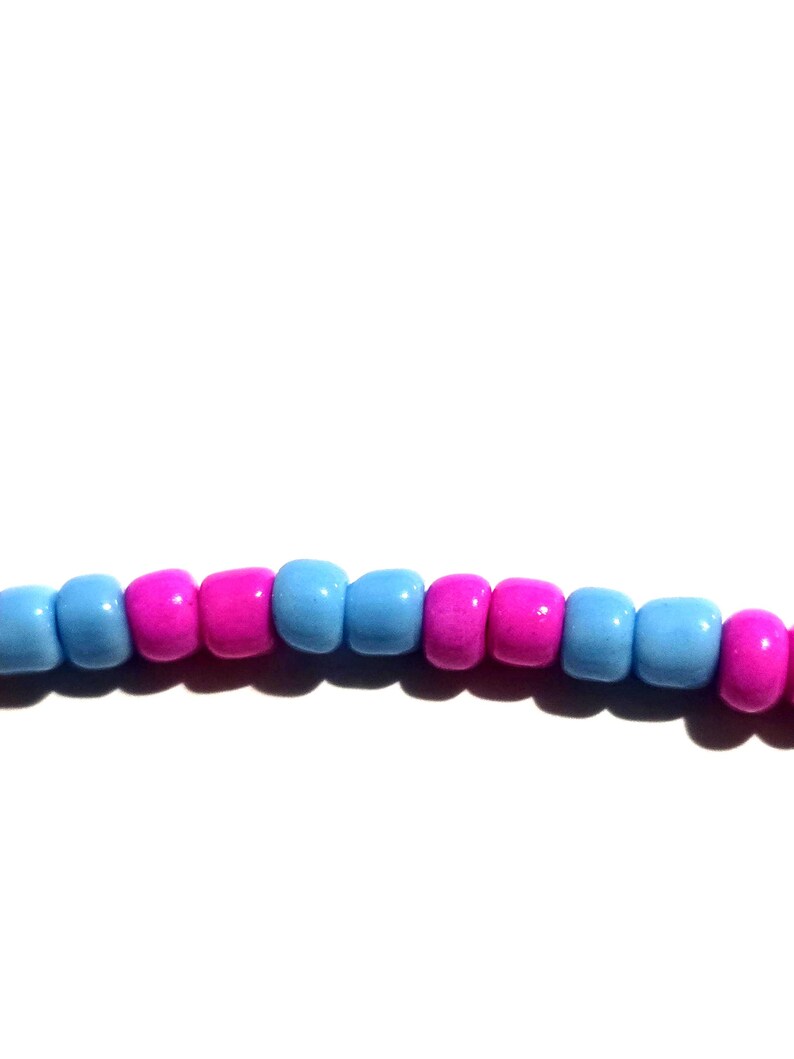 Adjustable Seed Bead Bracelets light blue/pink