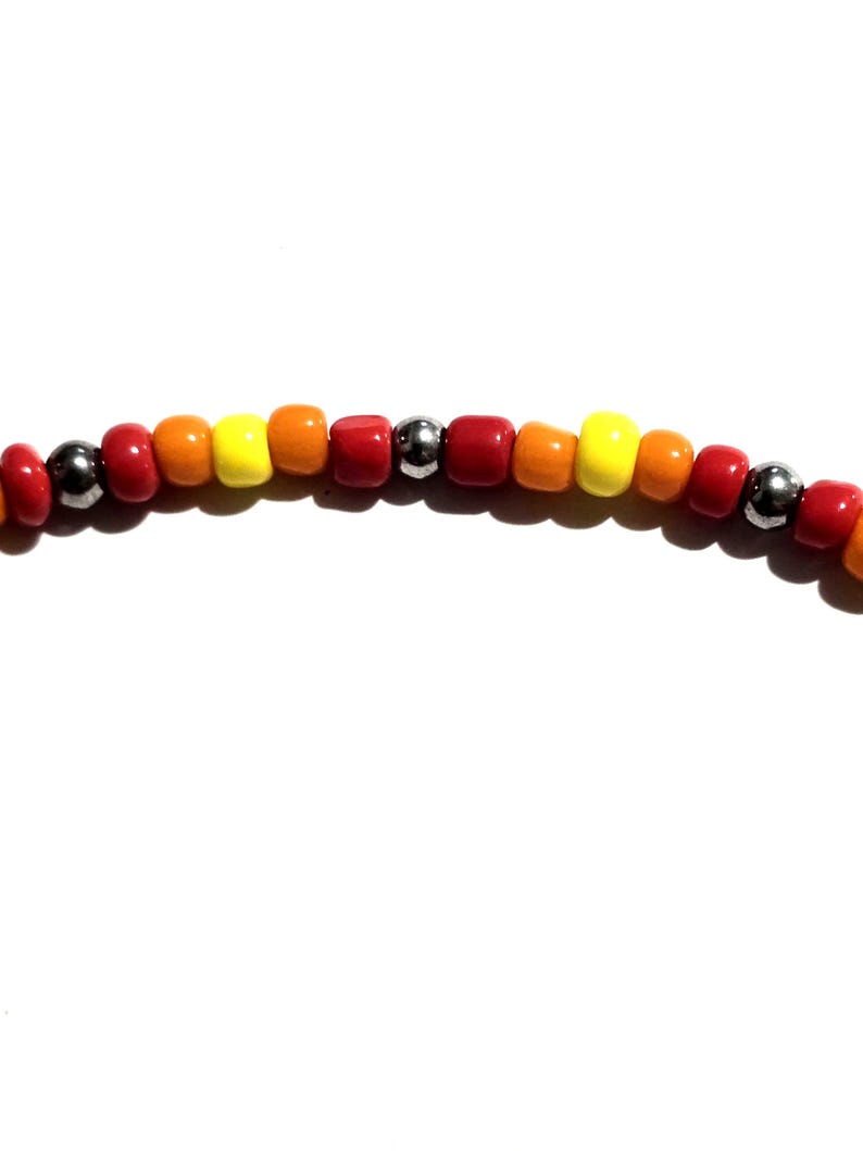 Adjustable Seed Bead Bracelets Firey