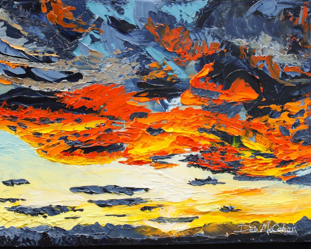 Sunset Painting Etsy