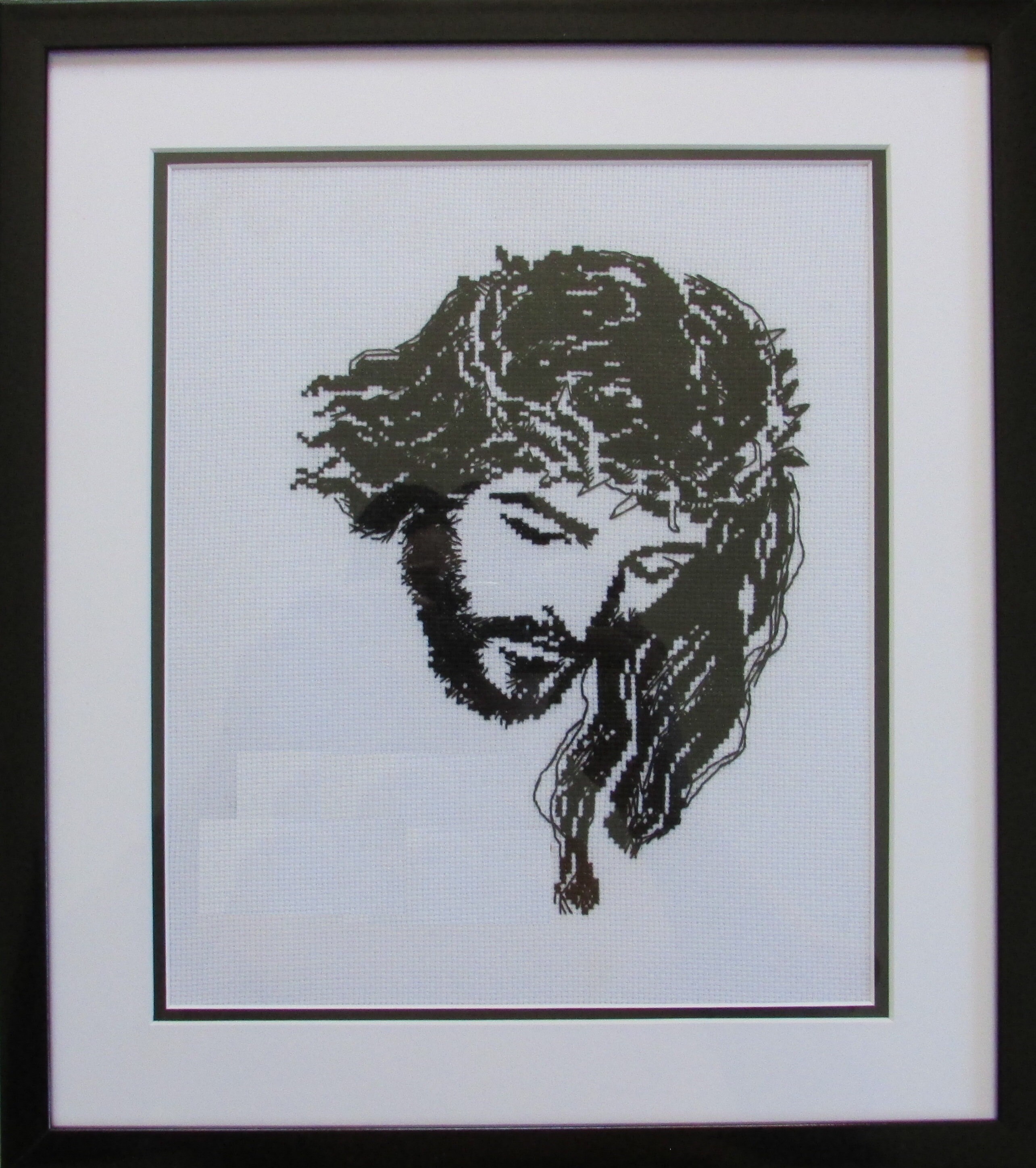 Jesus Christ Cross Stitch Pattern PDF Jesus in the Crown of Etsy