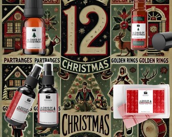 12 días de aceite de fragancia navideña: aroma festivo, aroma de temporada, regalo perfecto para celebraciones de invierno, aceite perfumado para el hogar de temporada