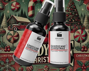 Spray para ambiente navideño Candy Cane: aroma festivo a menta, aroma festivo para difusores y velas