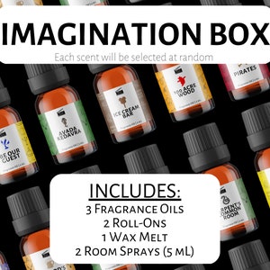 IMAGINATION BOX - Wax Melt, Fragrance Oils, Roll-Ons, and 5 mL Room Sprays