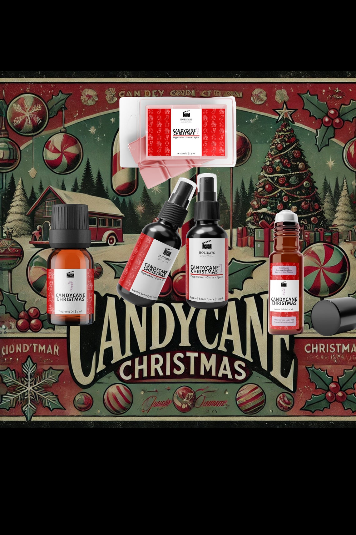 Candy Cane Christmas Fragrance Oil Festive Peppermint Scent, Holiday