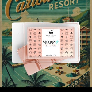 Caribbean Resort Inspired Wax Melt - Tropical Paradise Scent, Island Vacation Perfume Oil