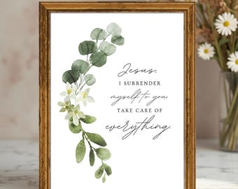 Surrender Novena Print - Surrender Prayer - Surrender Print - Catholic Prayer Print - Catholic Modern Home Decor - Catholic Art