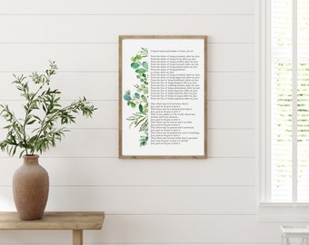 Litanie van nederigheid Print- Katholiek Gebed Print - Katholieke Home Print - Litanie van Nederigheid - Katholieke Home Decor - Katholieke Print - Gebed