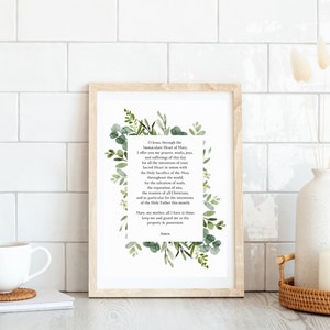 Morning Offering Print - Catholic Prayer Print - Morning Offering Prayer - Modern Catholic Home Decor - Catholic Print - Prayer